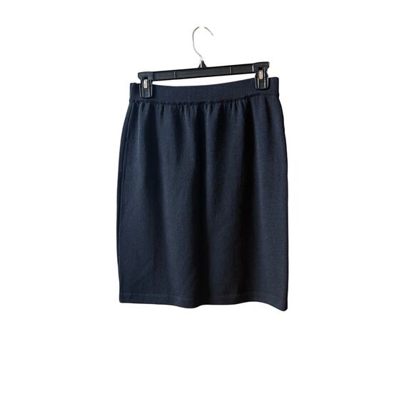 St. John Santana knit classic work business skirt suit gold buttons size 4/6 - Picture 5 of 11